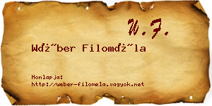Wéber Filoméla névjegykártya